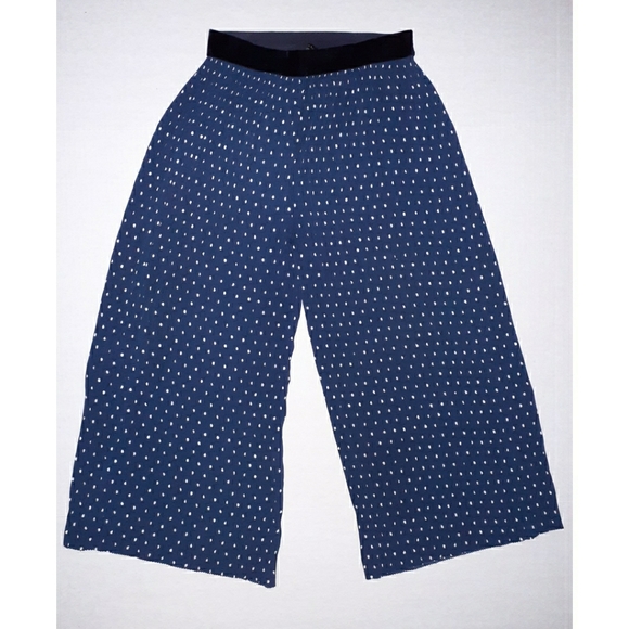 Zara Basic Pleated Polkadot Culottes - Picture 5 of 11